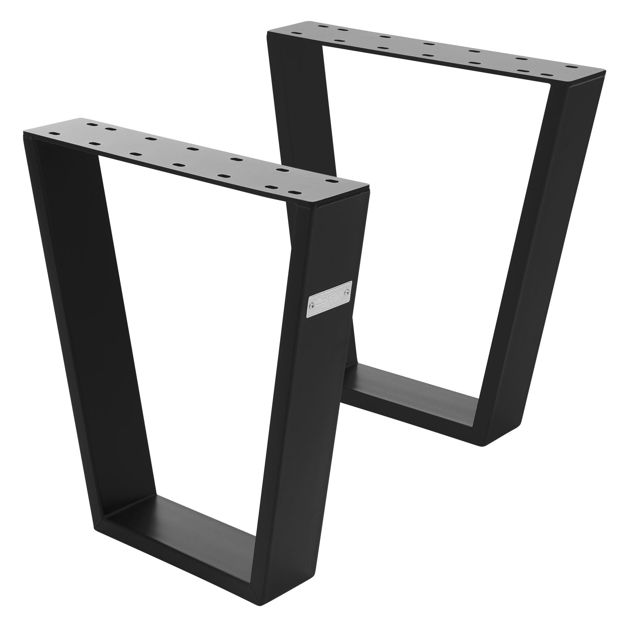 2x Set patas para mesa de centro V marco negro mate soporte de acero 40 x  43 cm