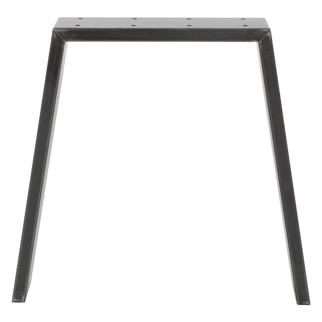 Lot de 2 pieds de table carrés 78x71 cm design industriel