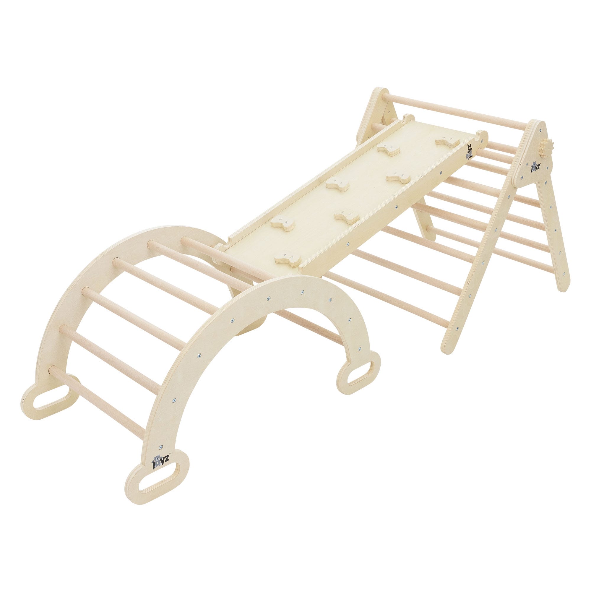 Arco da arrampicata legno naturale/bianco altalena Montessori giocattoli  bambini