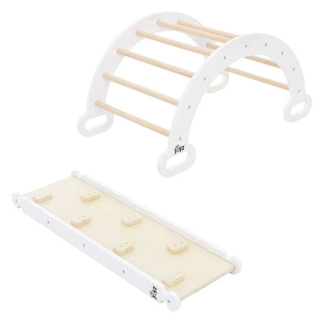 Arco da arrampicata legno naturale/bianco altalena Montessori giocattoli bambini | Leroy Merlin Arco da arrampicata legno naturale/bianco altalena Montessori giocattoli bambini | Leroy Merlin