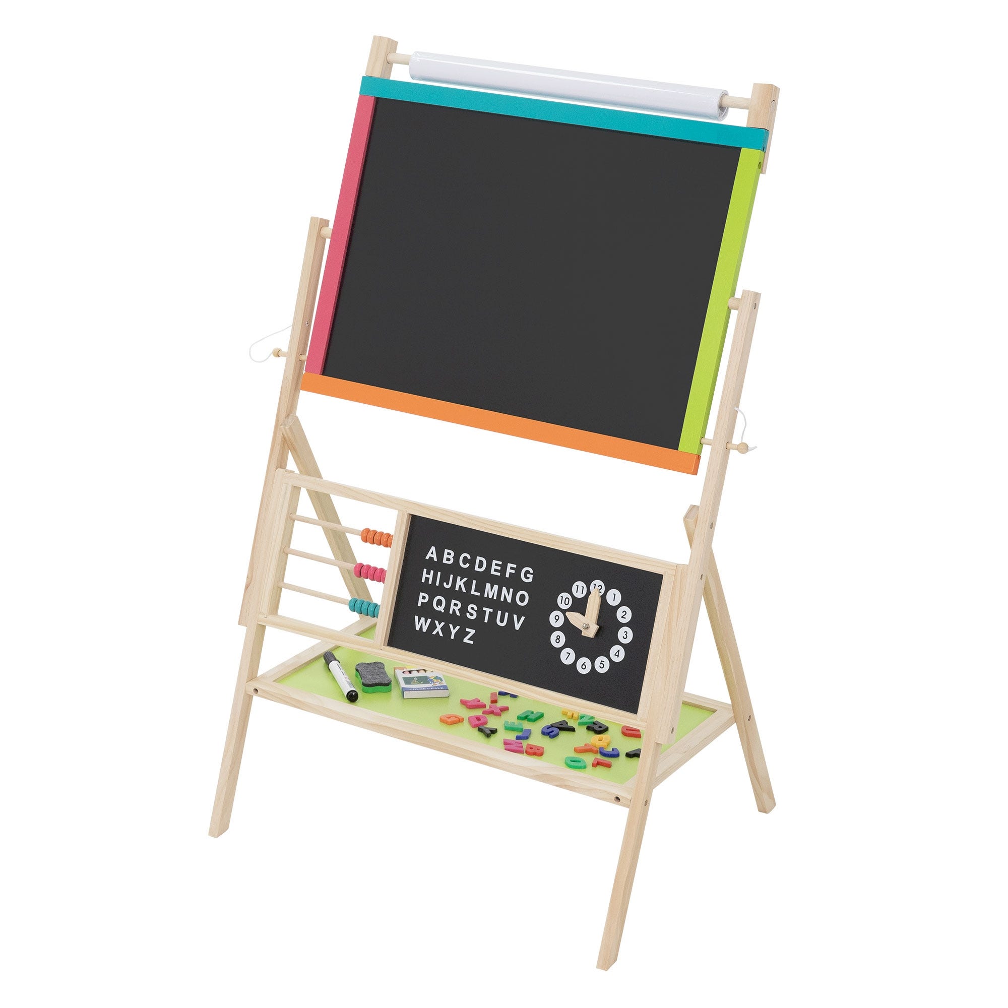 Chevalet d'art debout de Leogreen pour enfants, tableau à dessin et à  écrire, 120 x 58 x 46 cm (47,2 x 22,8 x 18,1 pouces), tableau blanc,  tableau