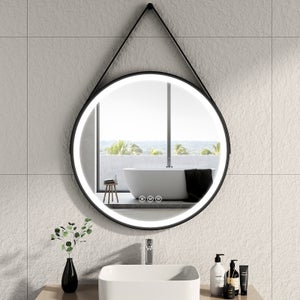 STARLEAD Miroir-Rond-Salle-de-Bain-avec-Eclairage 80cm avec