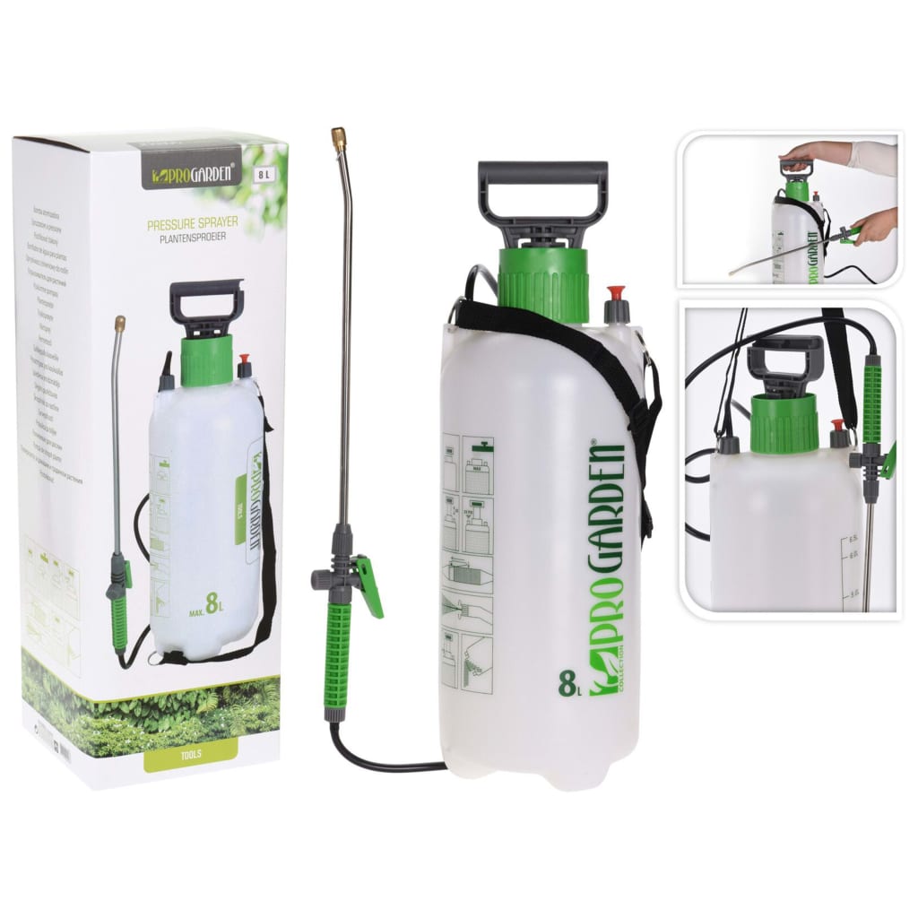 Progarden pulverizador a presión verde 8 l