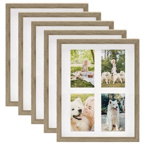 Maison Exclusive - Set Cornici Foto 3D 3 pz Naturale 28x28 cm per Foto  20x20 cm