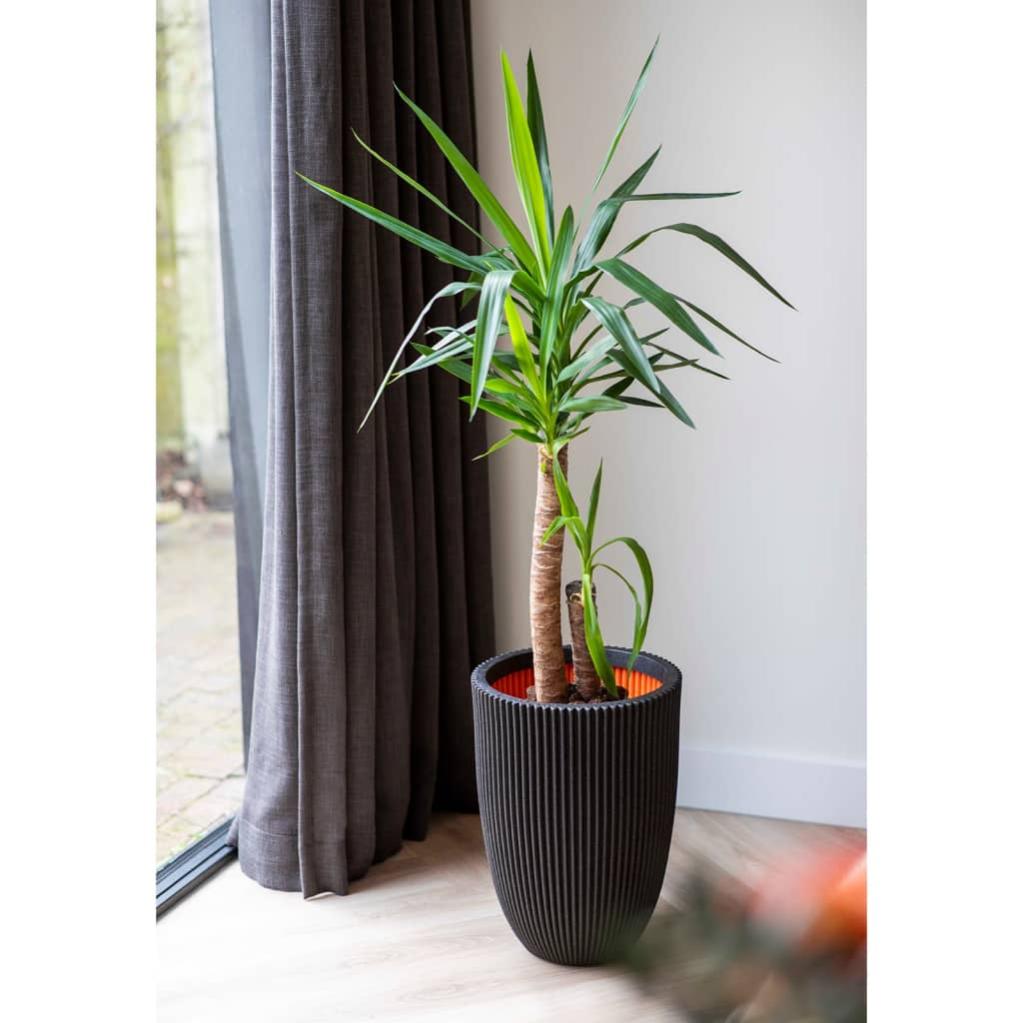 Sconto 50% | Vaso da tavolo cilindrico da interno moderno Groove 19 H21