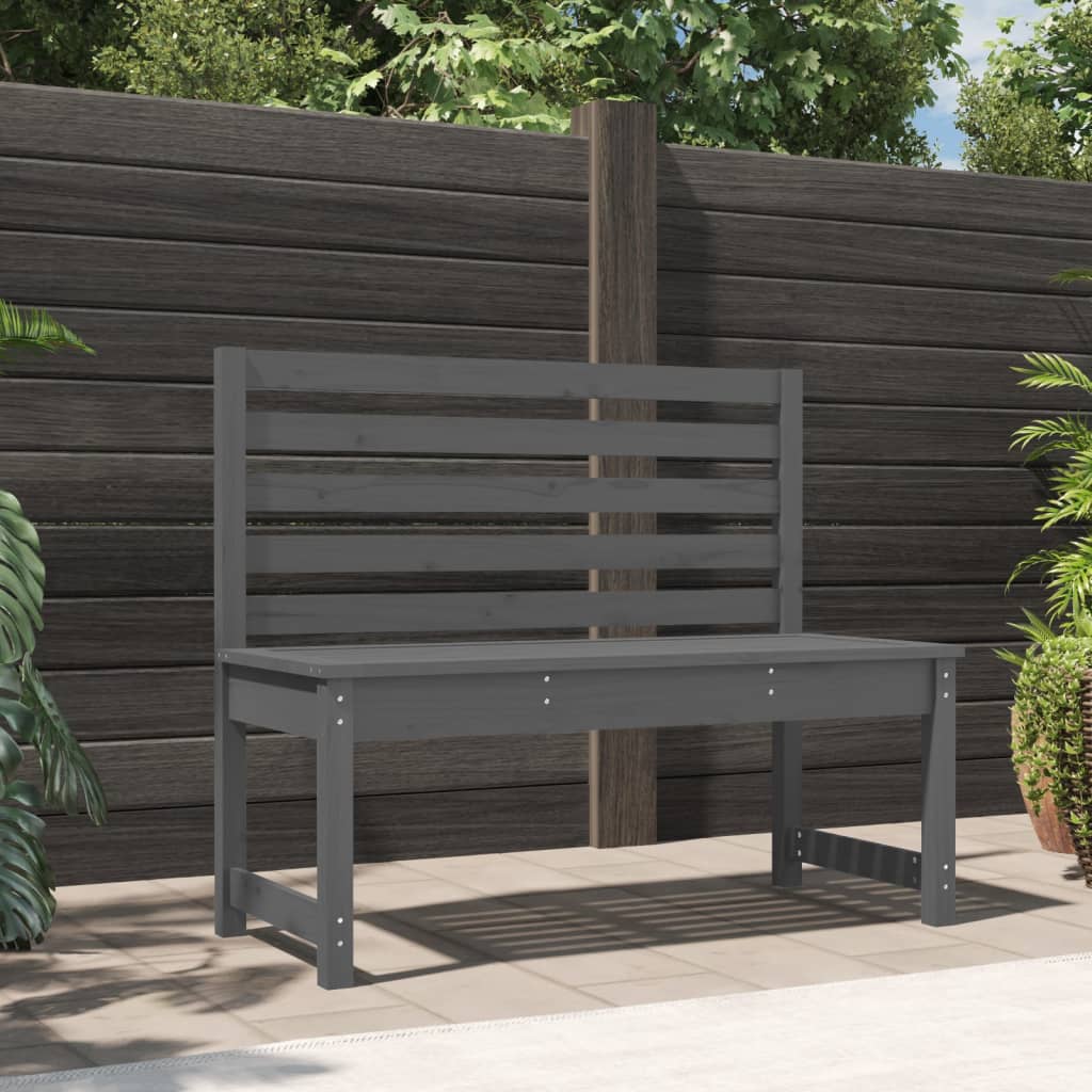 VidaXL Panca da Giardino Bianca 109 cm in Legno Massello di Pino