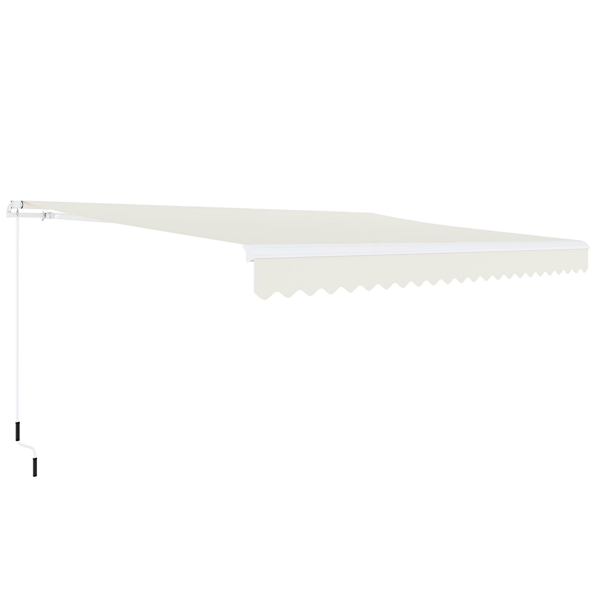 VivaGarden Tenda Da Sole Da Esterno A Bracci Avvolgibile 400x250 Cm Per Porta Colore Beige - D45151C2