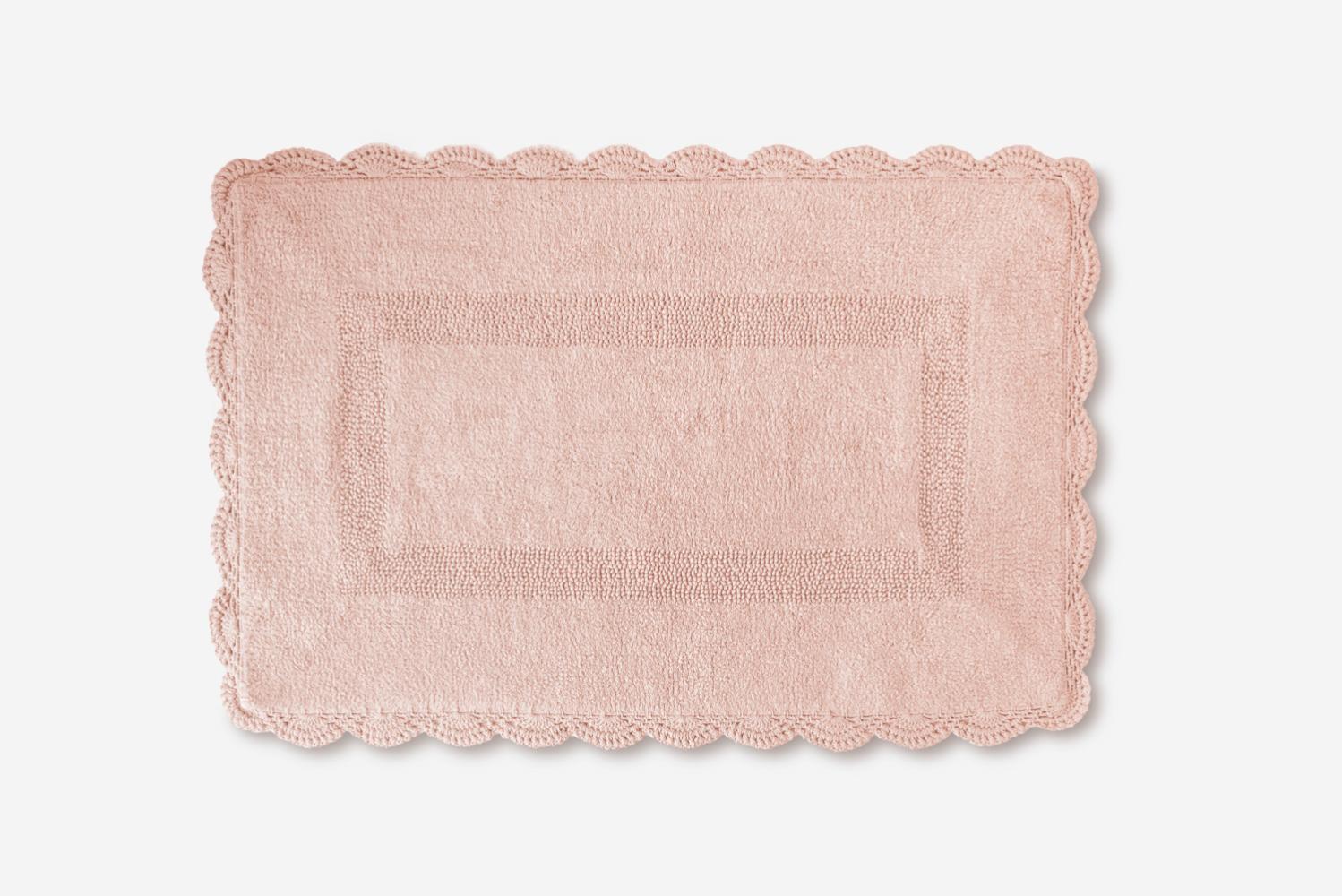 Alfombra infantil crochet rosa 70x120cm