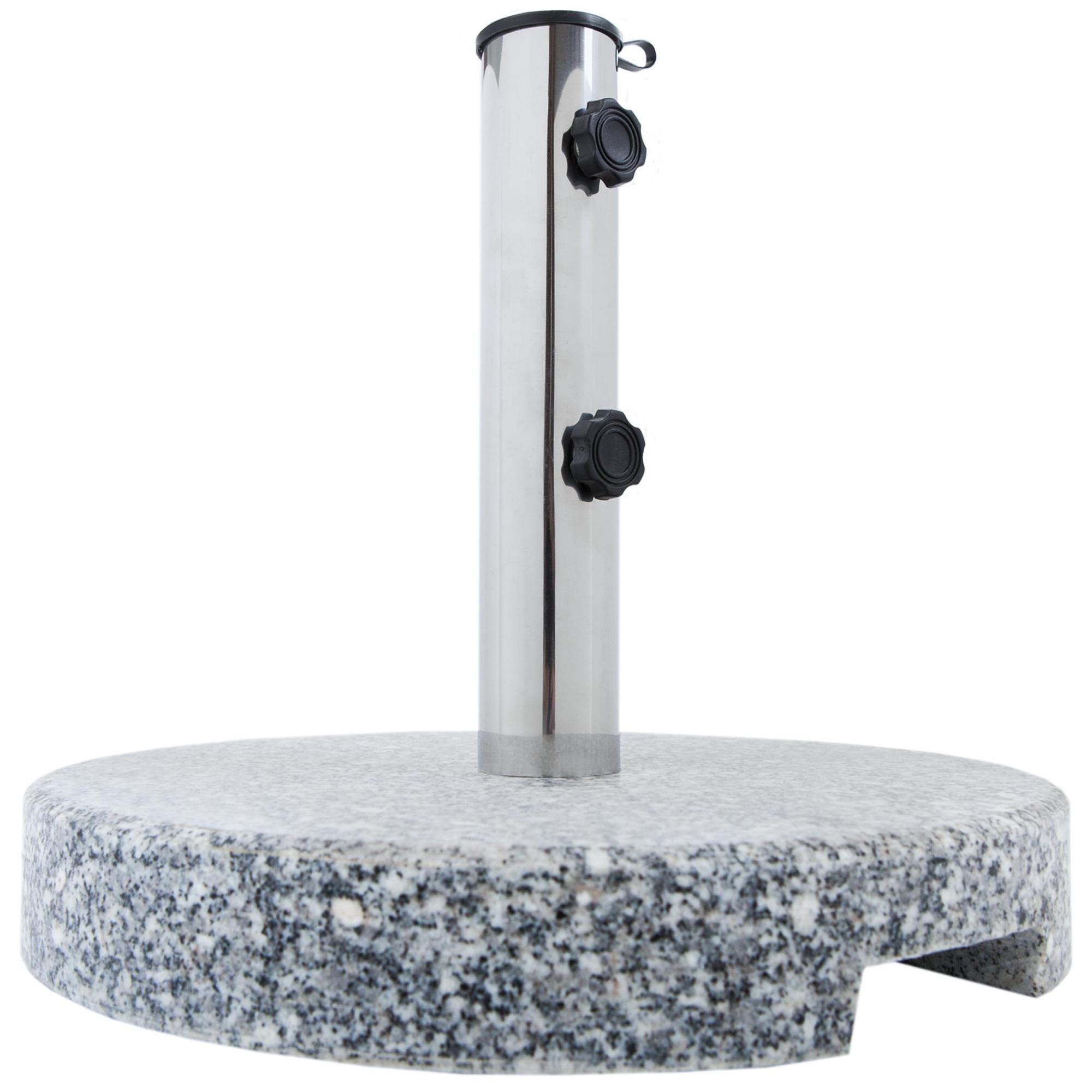 Osoltus Support Universel En Acier Inoxydable Pour Parasol En Granit 30/40 Kg - Tube De Rechange Stable Et Résistant Aux Intempéries