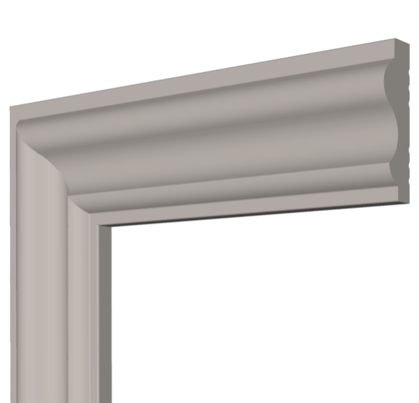 Cornice Decorativa Per Finestra In Legno Grigio Stile Vintage – Finta Finestra Shabby Chic Da Parete