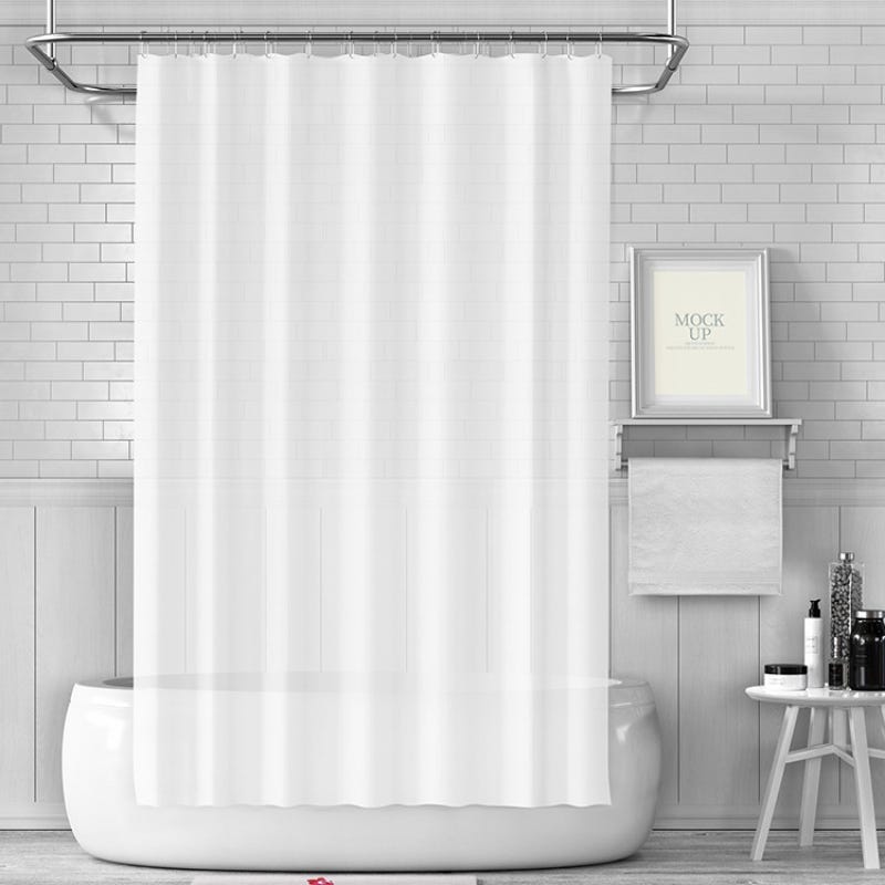 Rideau de douche en PEVA - Imperméable, anti-moisissure, épais pour salle  de bain et WC,180x180cm.