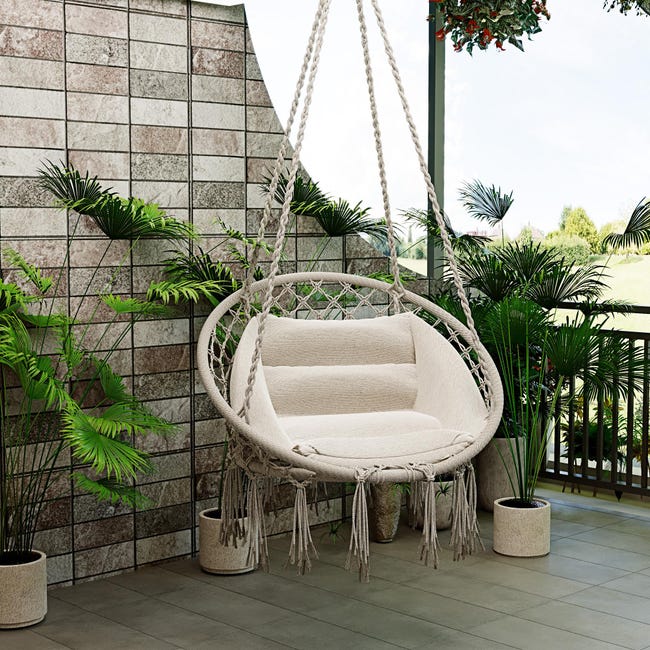 Rocking Chair Poltrona Dondolo Sospesa Sedia A Dondolo Giardino