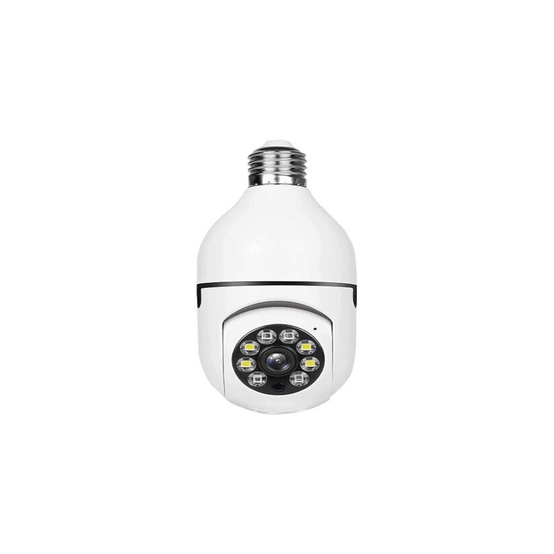 Caméra de sécurité wifi à vision nocturne en couleur à 360° avec ampoule  lumineuse sans fil hd pour la maison 1mp