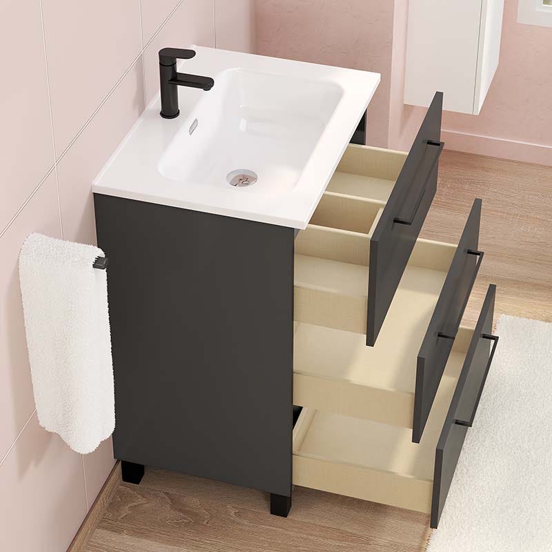 Mueble de Baño MIDI 60 con lavabo sobre encimera y patas