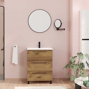 Mueble de Baño al Suelo con Lavabo Cerámico Escorpio Color Wengue