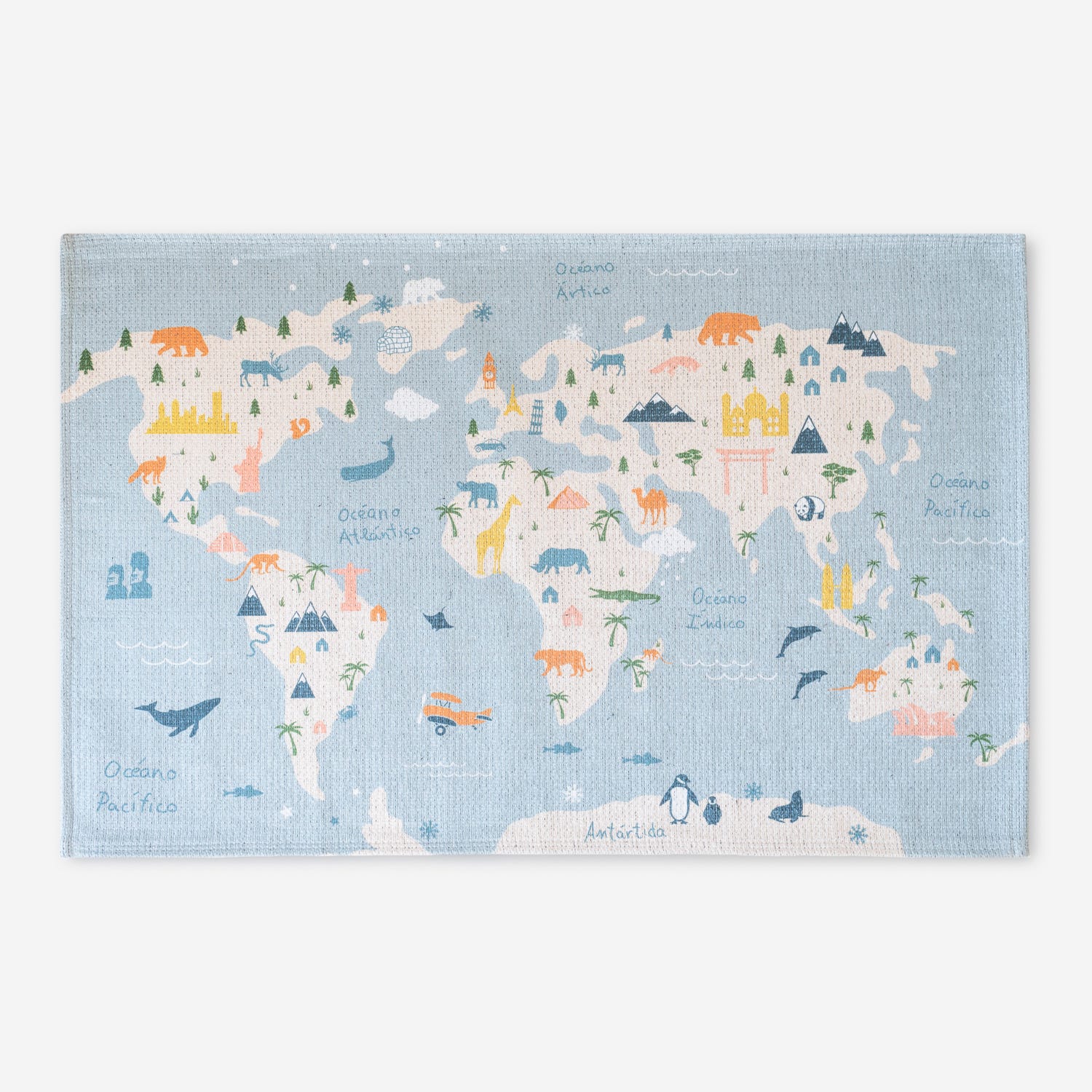 Alfombra infantil - Animal Map (beige)