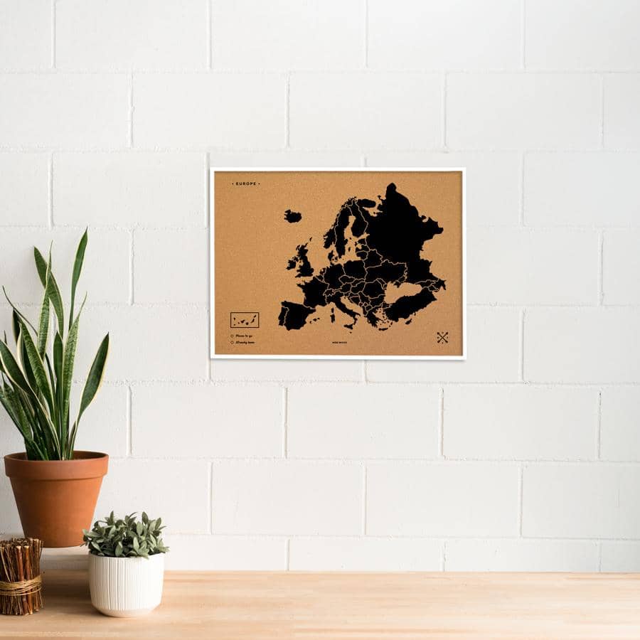 Mappa in sughero - Mappa legnosa Europa naturale