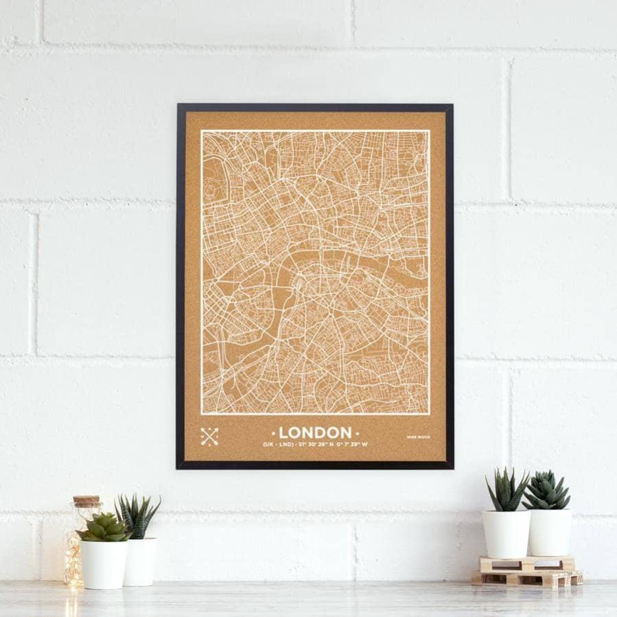 Mappa In Sughero - Mappa In Legno Naturale Amsterdam / 90 X 60 Cm Nero Cornice Nera 89562841 Mappa In Sughero - Mappa In Legno Naturale Amsterdam / 90 X 60 Cm Nero Cornice Nera 89562841