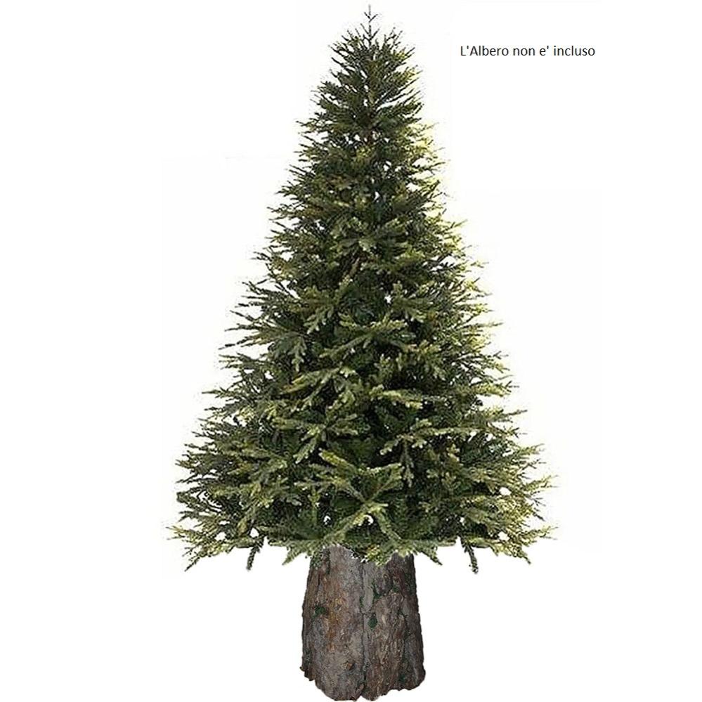 Tronco grande in Legno Vero per Albero di Natale Artificiale