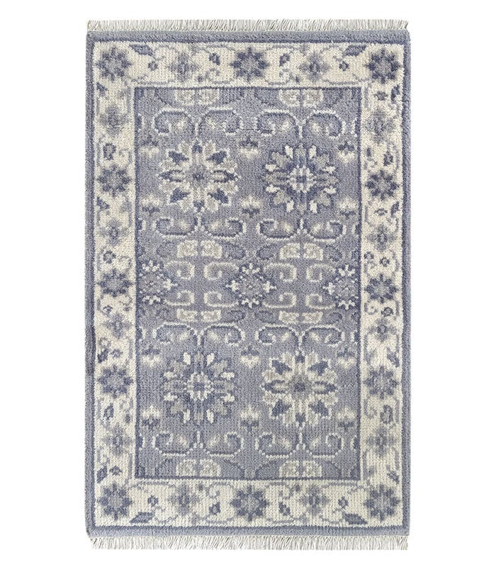 HAMID - Tapis moderne en laine Ushak, tapis de salon pour chambre à  coucher, salon, salon, colour beige ( 250 x 200 cm )
