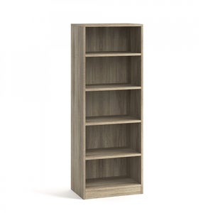 Bibliothèque 4 étagères avec meuble Couleur bois clair Terre De