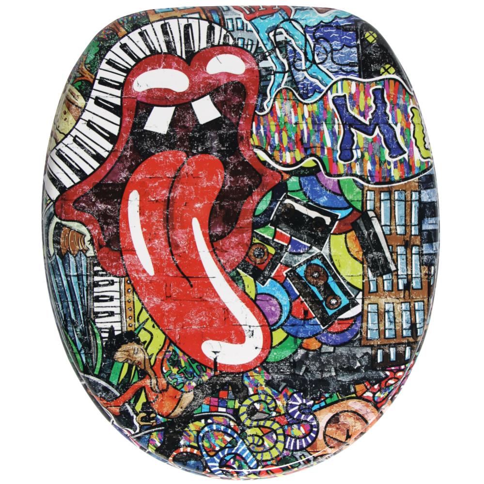 Siège WC avec abaissement automatique Graffiti Leroy Merlin