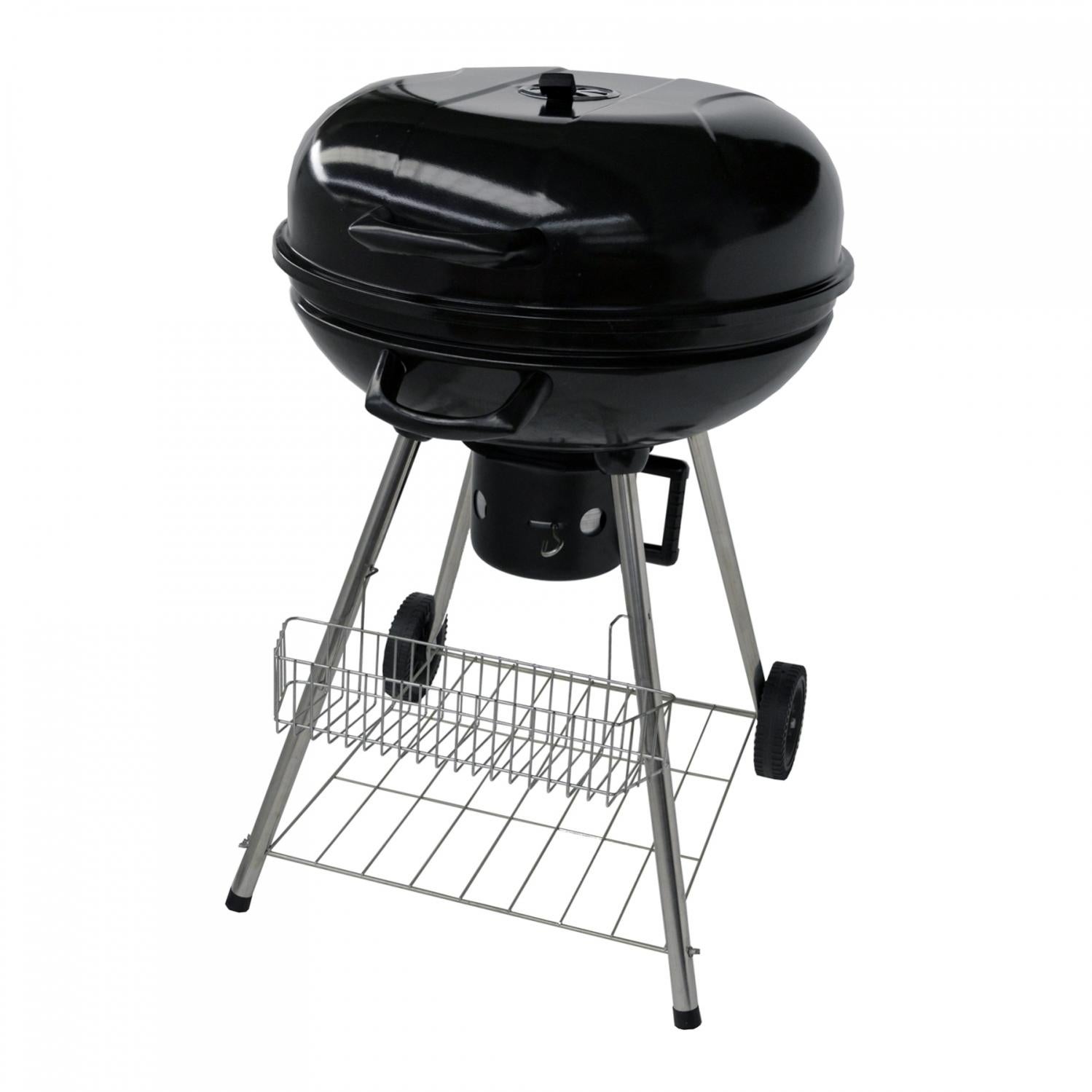 Griglia A Carbonella Per Esterni Con Coperchio - Barbecue Gigante Da Campeggio Per 10+ Persone, Ampia Superficie Di Cottura, Nero - 2