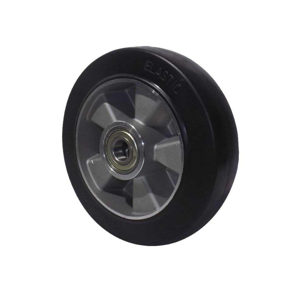 Pneumatico In Gomma 200x50 Con Ruota Intera E Cuscinetto - Per Scooter E Ricambi, Diametro 19cm, Spesso 5cm, Foro 10mm, Nuovo