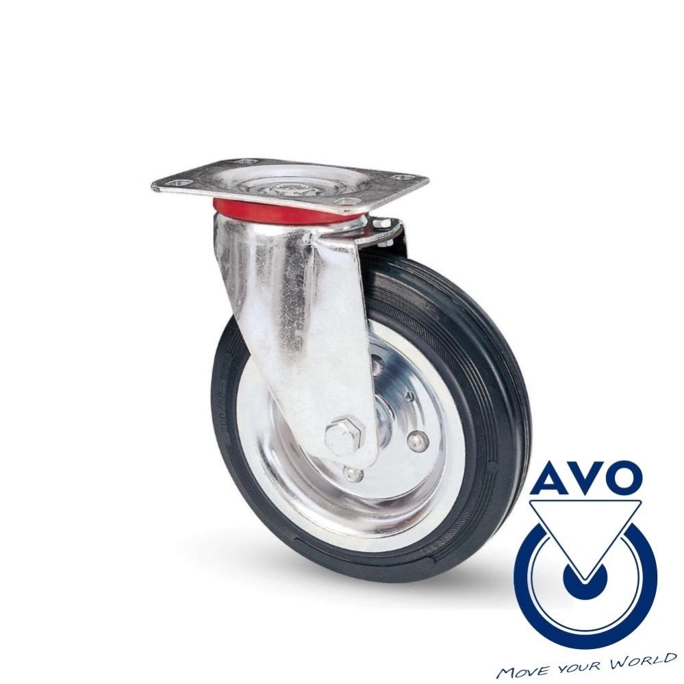 RUOTA CON RIVESTIMENTO IN GOMMA 100X30 IN GOMMA PIENA MARCA AVO MADE IN Italy 4189347 - Foto 5