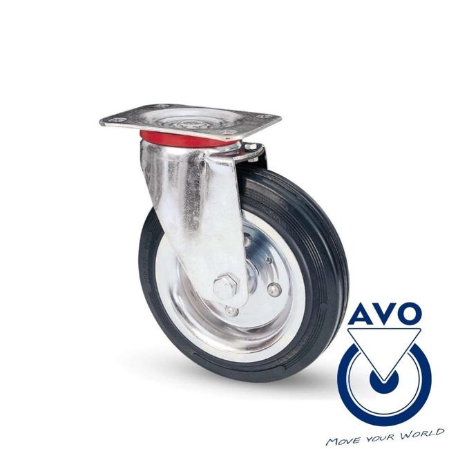 RUOTA CON RIVESTIMENTO IN GOMMA 100X30 IN GOMMA PIENA MARCA AVO MADE IN Italy 4189347 - Foto 5