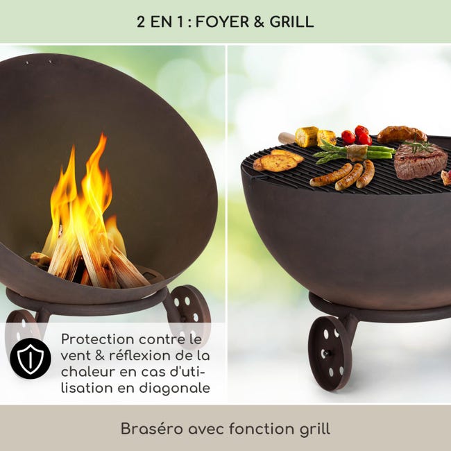 Gril et accessoire de Barbecue - Blumfeldt Firebowl - pour braséro