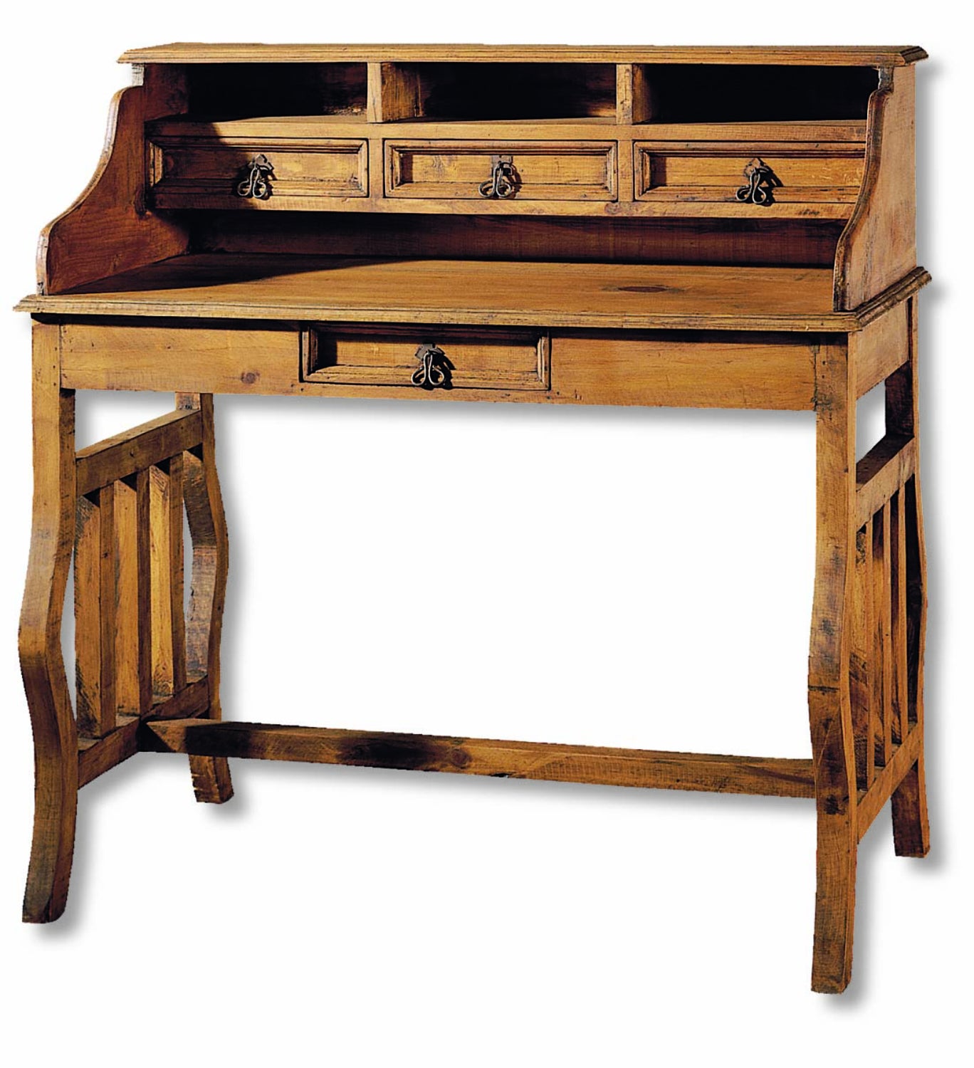 Bureau en pin massif coloris naturel - Longueur 180 x Profondeur