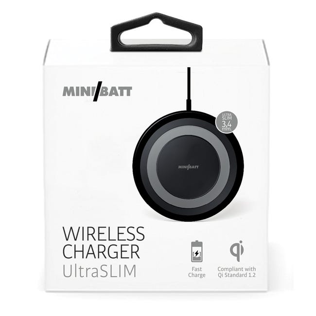 Chargeur Sans-fil Ultra-mince Qi Support Charge Rapide Base