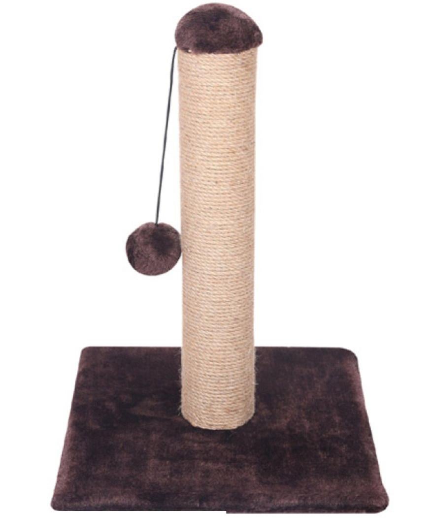 Tiragraffi Per Gatti 53,55x53,5x66 Cm Con Amaca In Peluche Pali In