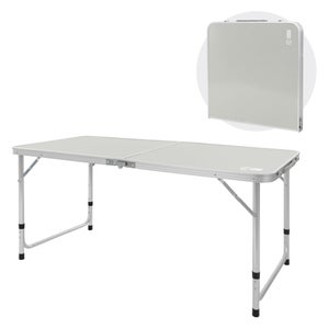 COSTWAY Table de Camping Pliante en Aluminium à Latte Enroulable, Table  Pliante Extérieure Charge 50kg avec