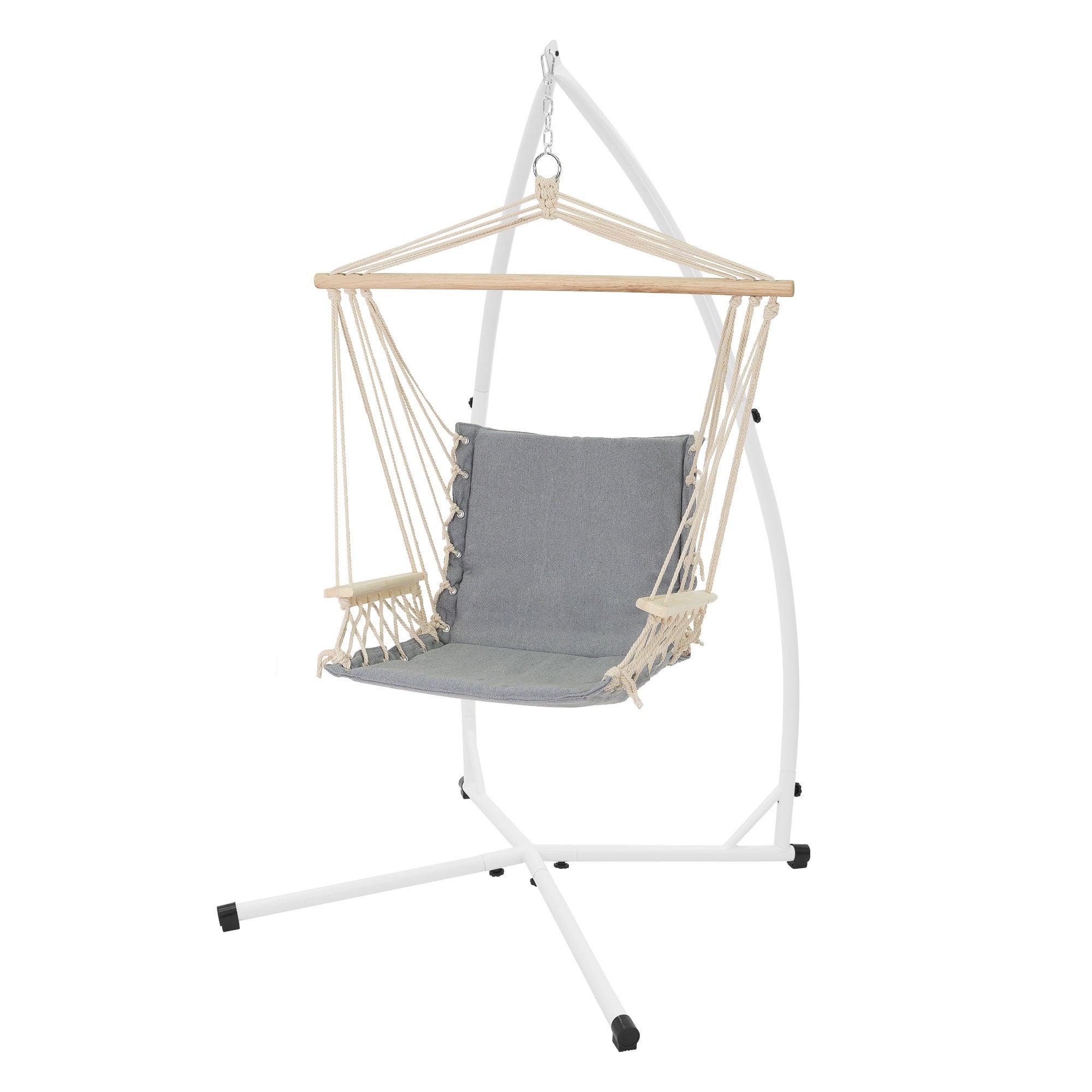 Chaise suspendue fauteuil hamac balançoire multicouleur 120kg + support en  métal ECD GERMANY 490006092