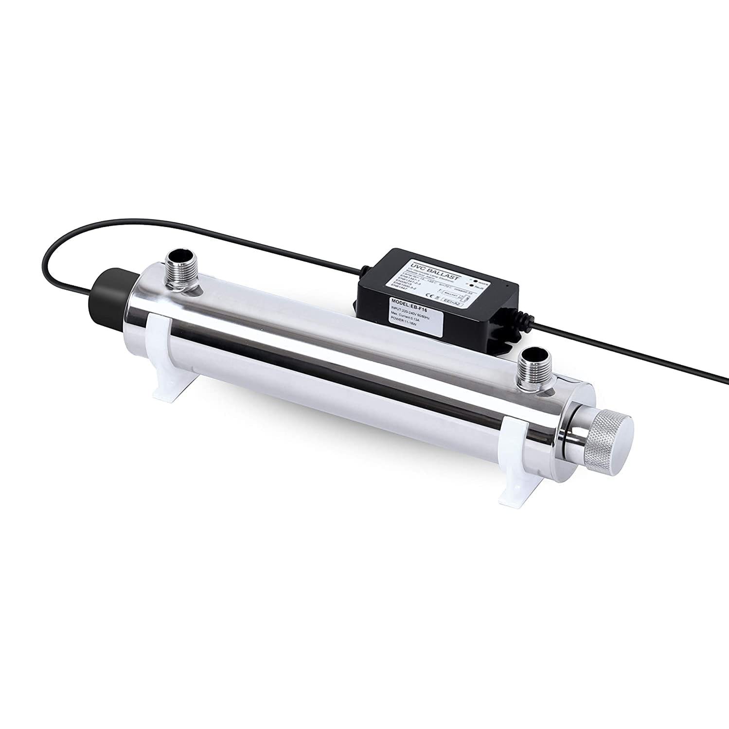 Sterilizzatore UV Acqua Completo Antibatterico con Lampada 11 watt 4  litri/minuto per Impianti di Filtrazione acqua domestica, Osmosi Inversa e  acquar