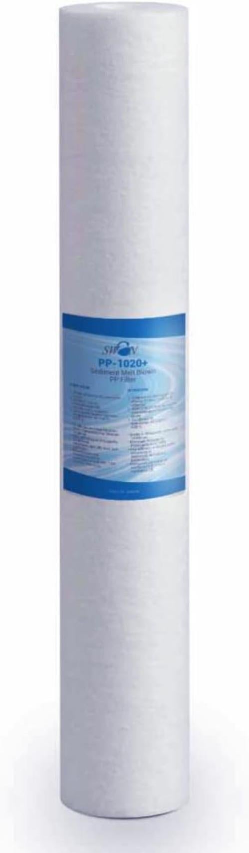Filtro A Sedimenti Bellerofonte 20 Pollici 25 Micron – Confezione Da 6, Rimuove Sabbia, Fango E Ruggine, Per Acquari E Osmosi Inversa, Polipropilene Certificato NSF