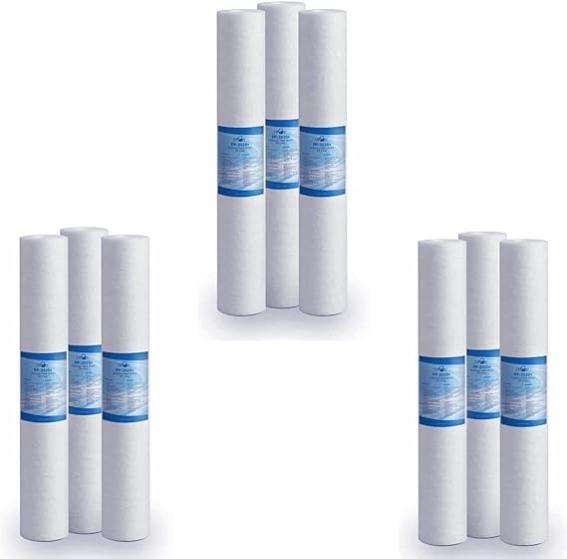 Filtro Sedimenti Acqua Da 10 Pollici 25 Micron – 40 Pezzi In Polipropilene, Rimuove Sabbia, Fango E Ruggine (omaggio 10 Extra)