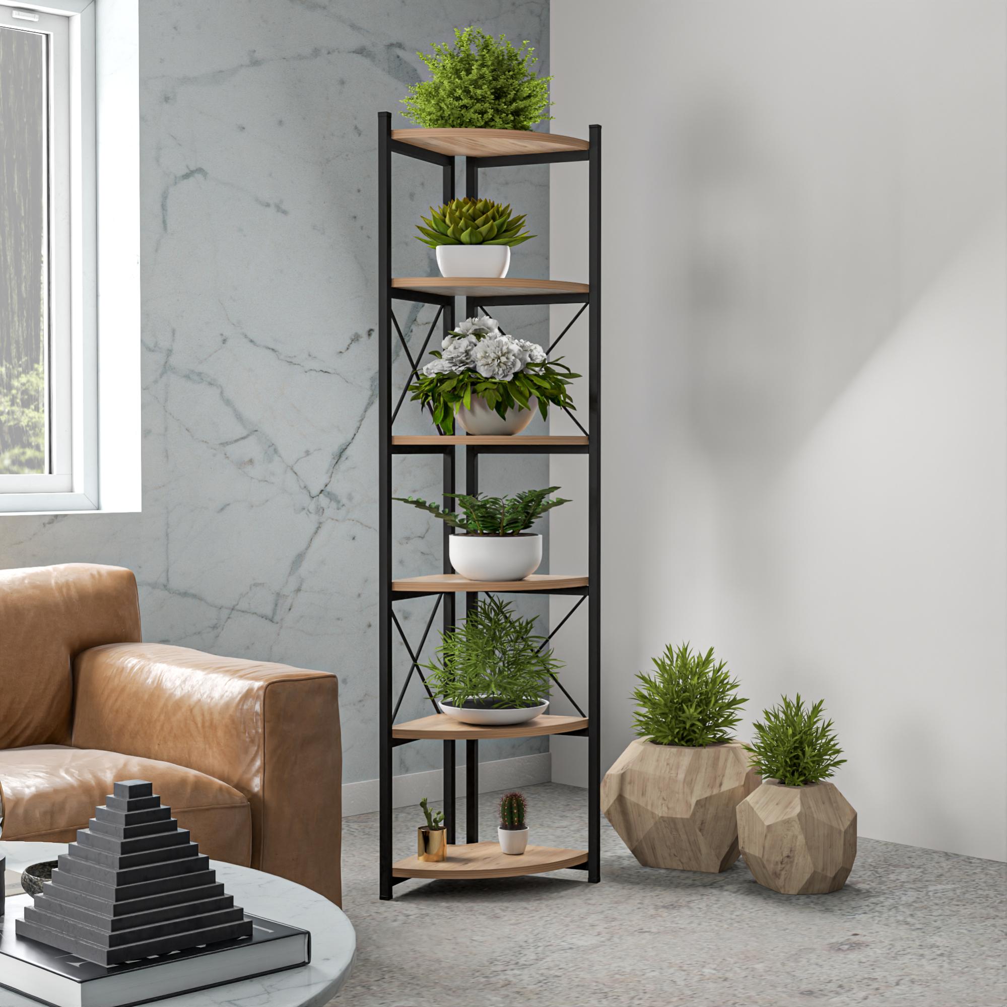 Estantería para plantas Ulfborg con 6 estantes metal/aglomerado ...