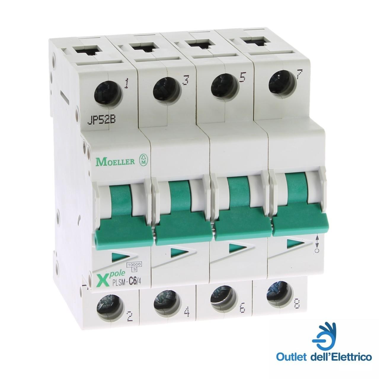 Eaton Plsm-c6/4 Interruttore Magnetotermico10ka 4p C 6a 242606 - Nuovo - Foto 5