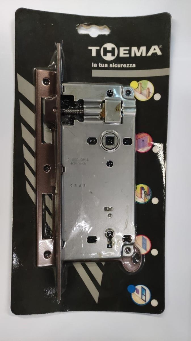 Serratura AGB Bagno Bordo Tondo - Cromo Opaco Con Scrocco Reversibile, Frontale 22 Mm - Foto 9