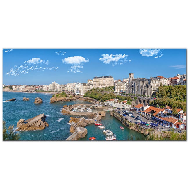 Illustration Spot Surf Biarritz - Tableau toile imprimée Declina