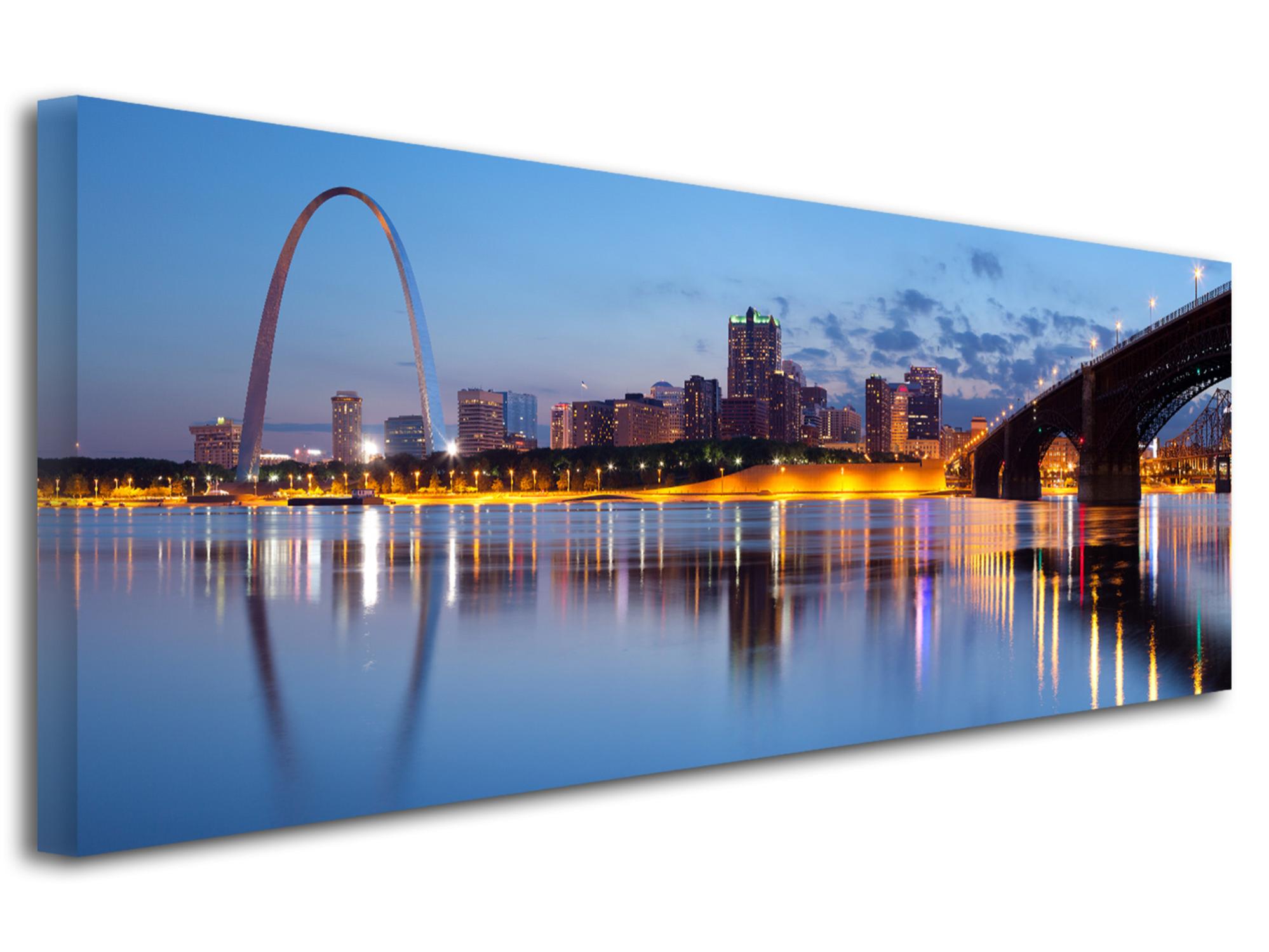 Tableau Déco Moderne Sur Toile - Pont Rose Sur Fond Ciel - Dimensions 120x50 Cm - Neuf Sous Emballage