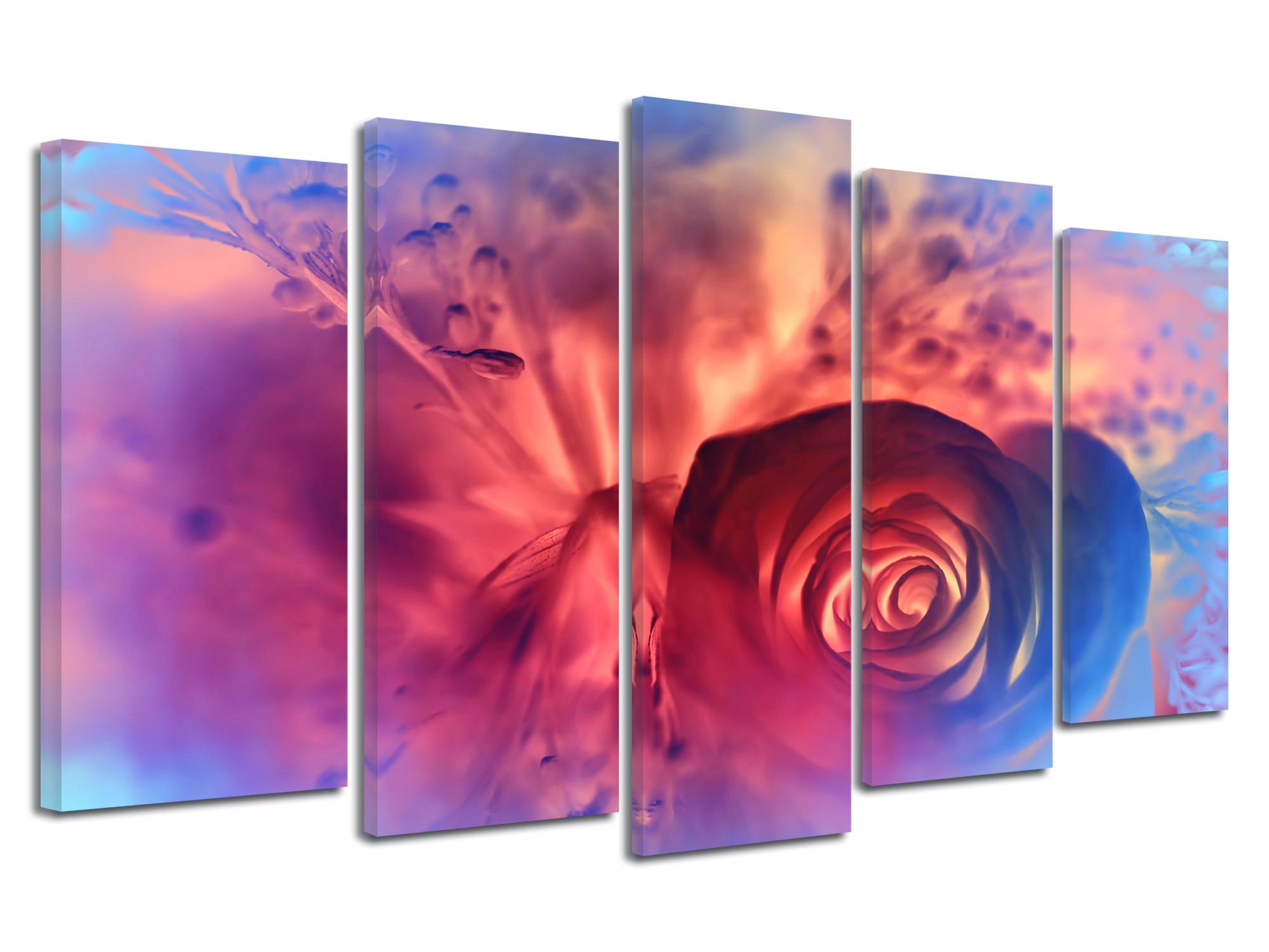 Declina Wandbild Zen Blumen & Buddha, 220x120 Cm, Türkis – Hochwertiger Leinwanddruck Auf Kiefernholz-Keilrahmen