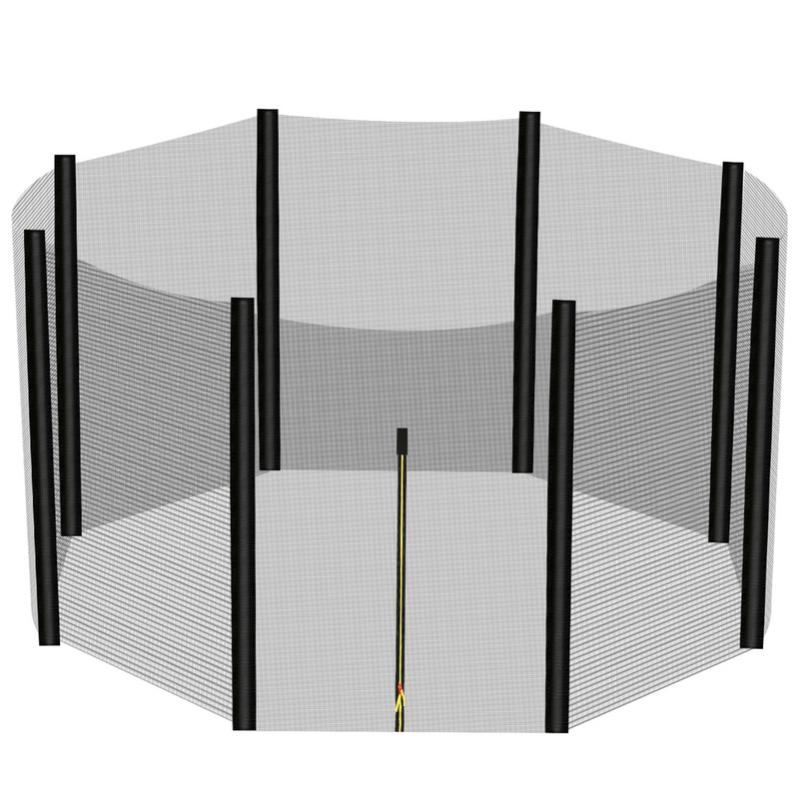 Filet De Rechange Pour Trampoline Jardin 366 Cm - Résistant UV - Pour 8 Barres - Filet De Sécurité Protection Enfants