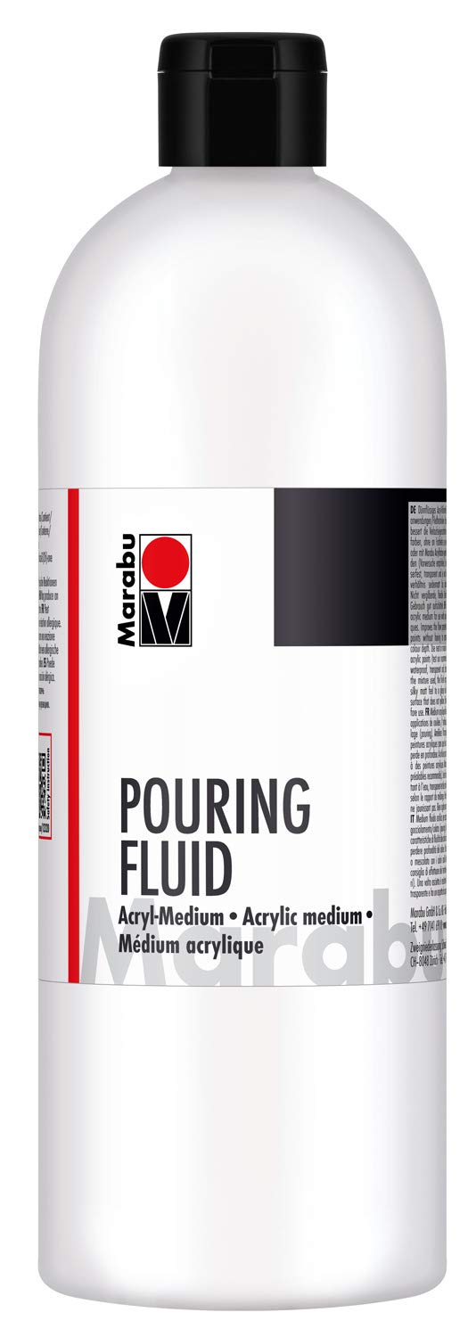 Marabu Pouring Fluid-Medio Liquido, per Applicazioni di irrigazione e  Tecnica di flessione, migliora la consistenza dei Colori acrilici, Non  ingiallis
