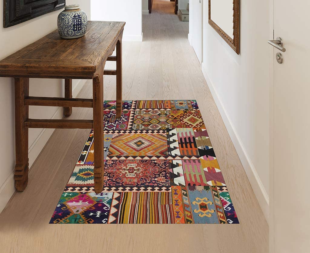 Vilber Bohemian Kilim 2495 Tappeto, vinile, Multicolore, 75 x 120 x 0.2 cm