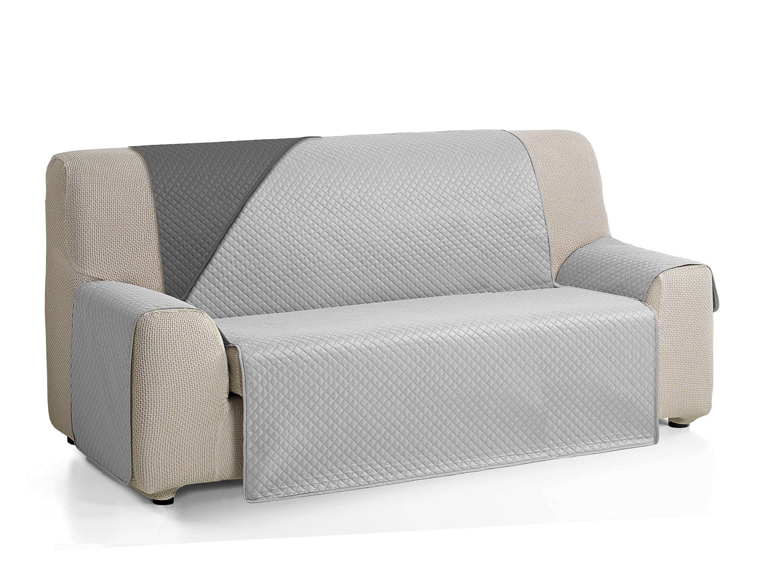 Martina Home Diamond - Copridivano per divano, in poliestere,  grigio/antracite, 4 posti