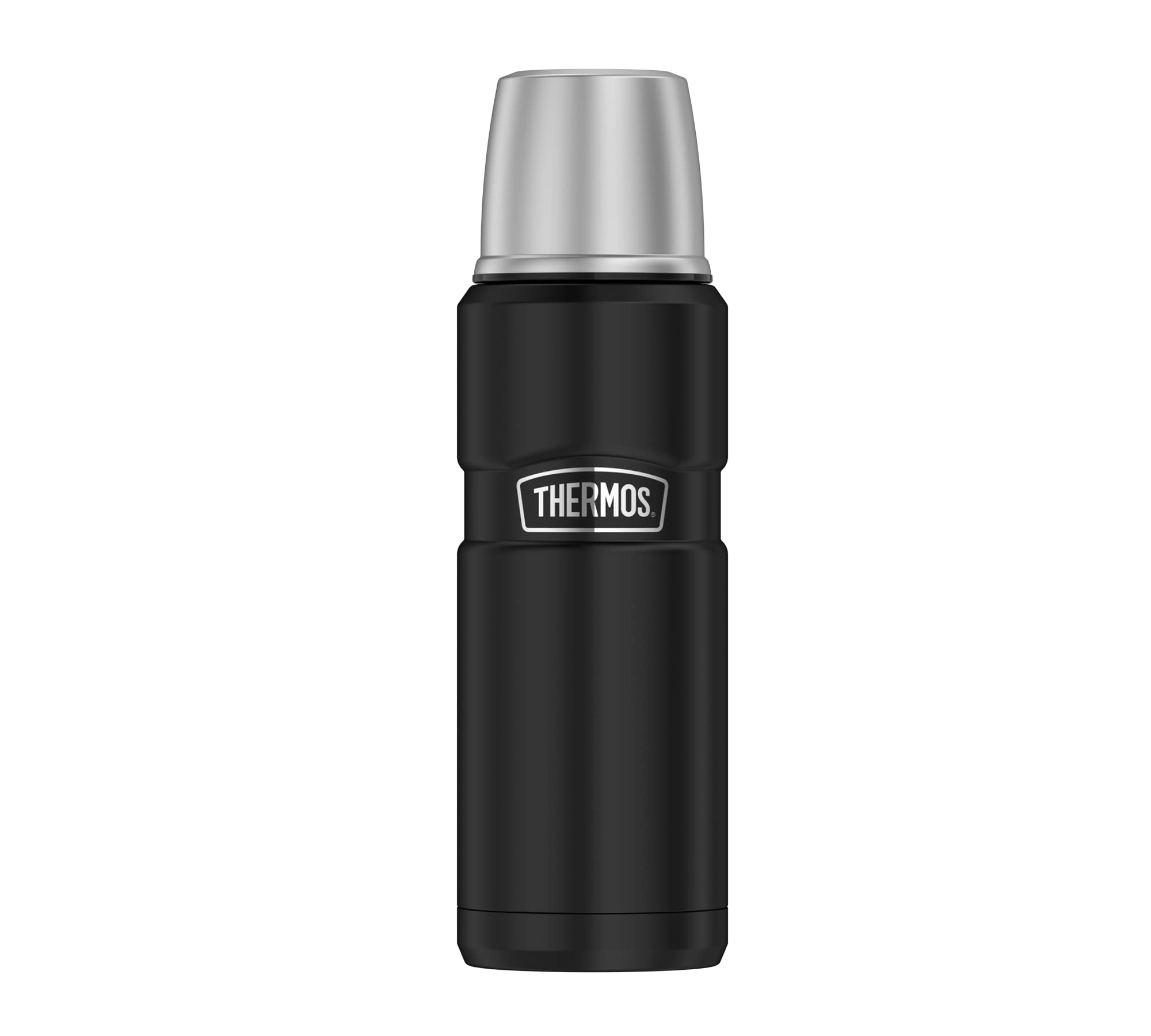 Thermos, thermos, in acciaio inox, Acciaio INOX, Nero, 7,5 x 7,5 x 24,4 cm